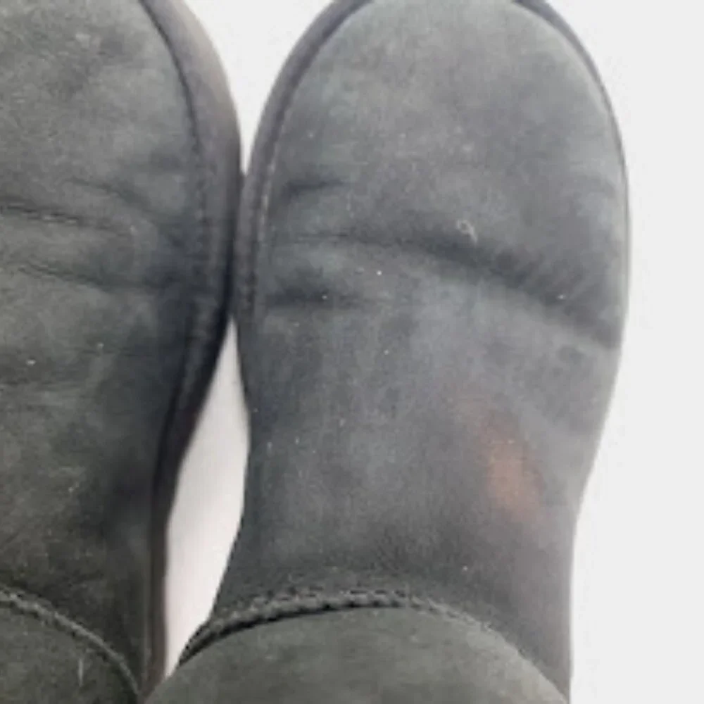UGG Women's Black Classic Short II 1016223 Suede‎ Mid-Calf Winter Boots Size 8